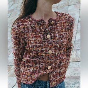 ZARA STRUCTURED KNIT CARDIGAN